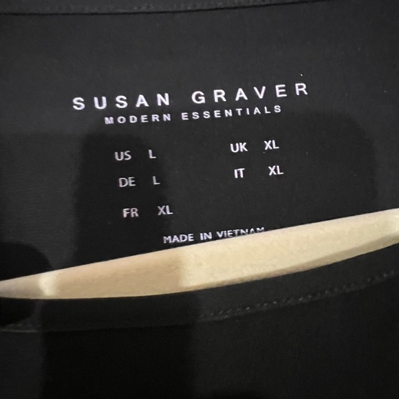 Susan Graver Liquid Knit Black Tank with Peplum Seaming Detail - Picture 6 of 10